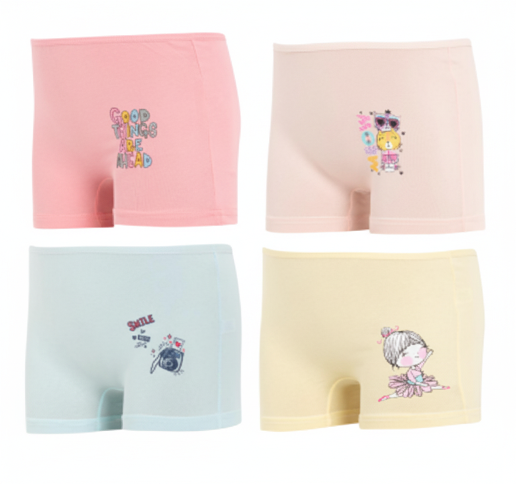 Girls Boxer Pack of 4 Pcs : 1002