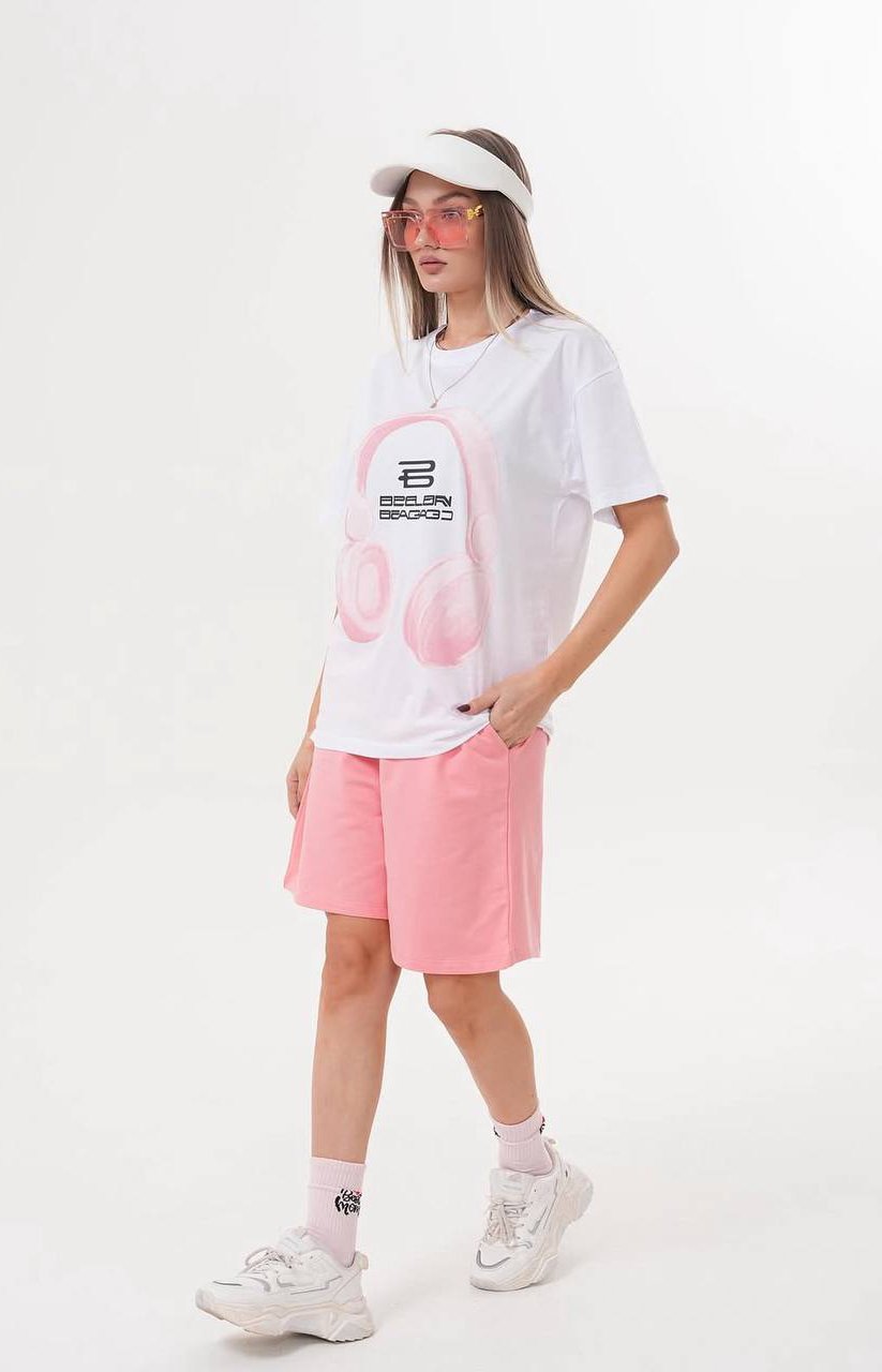 Relaxed Fit T-Shirt & Shorts Set - 2179