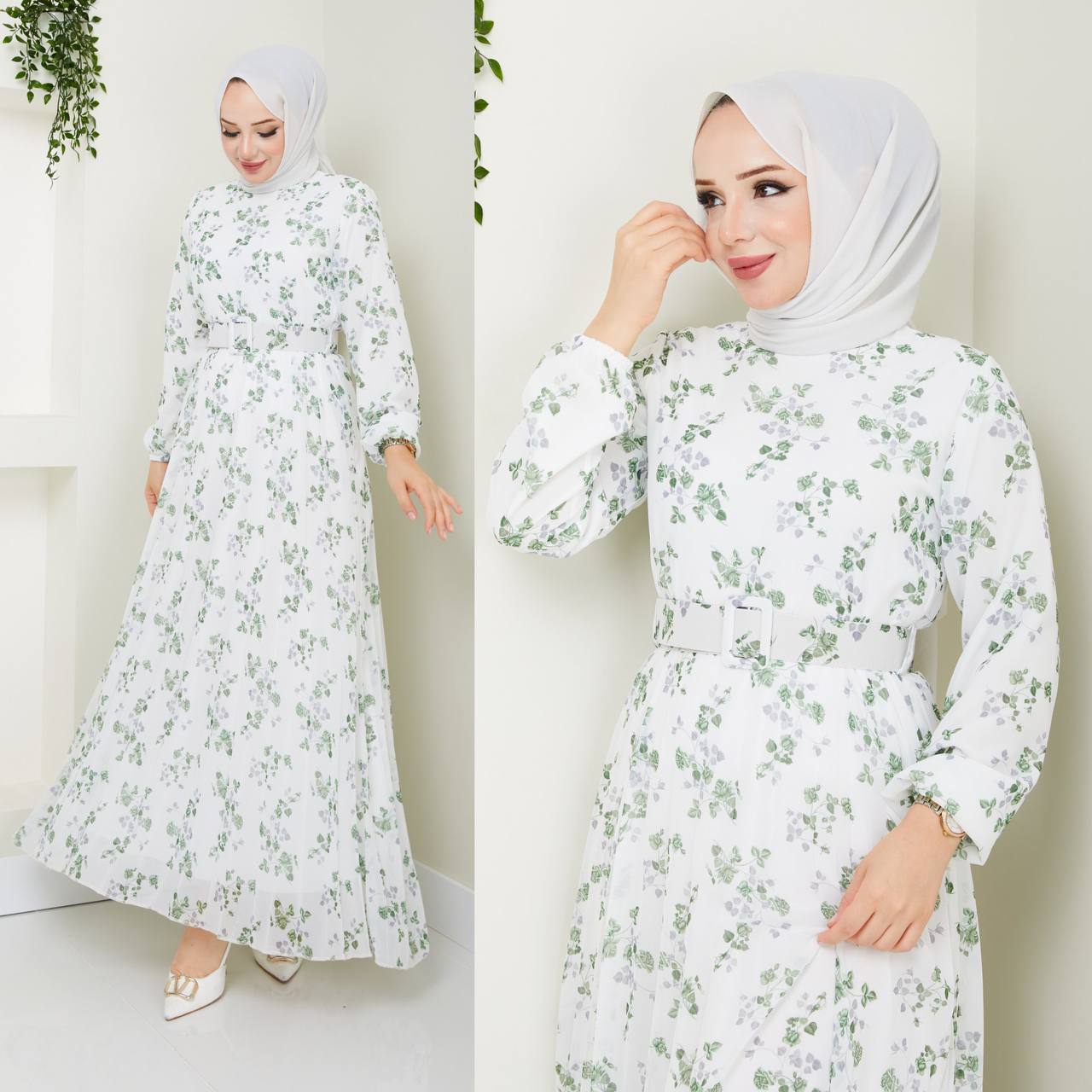 Turkish-Made Blooming Floral Maxi Dress - 2277-4