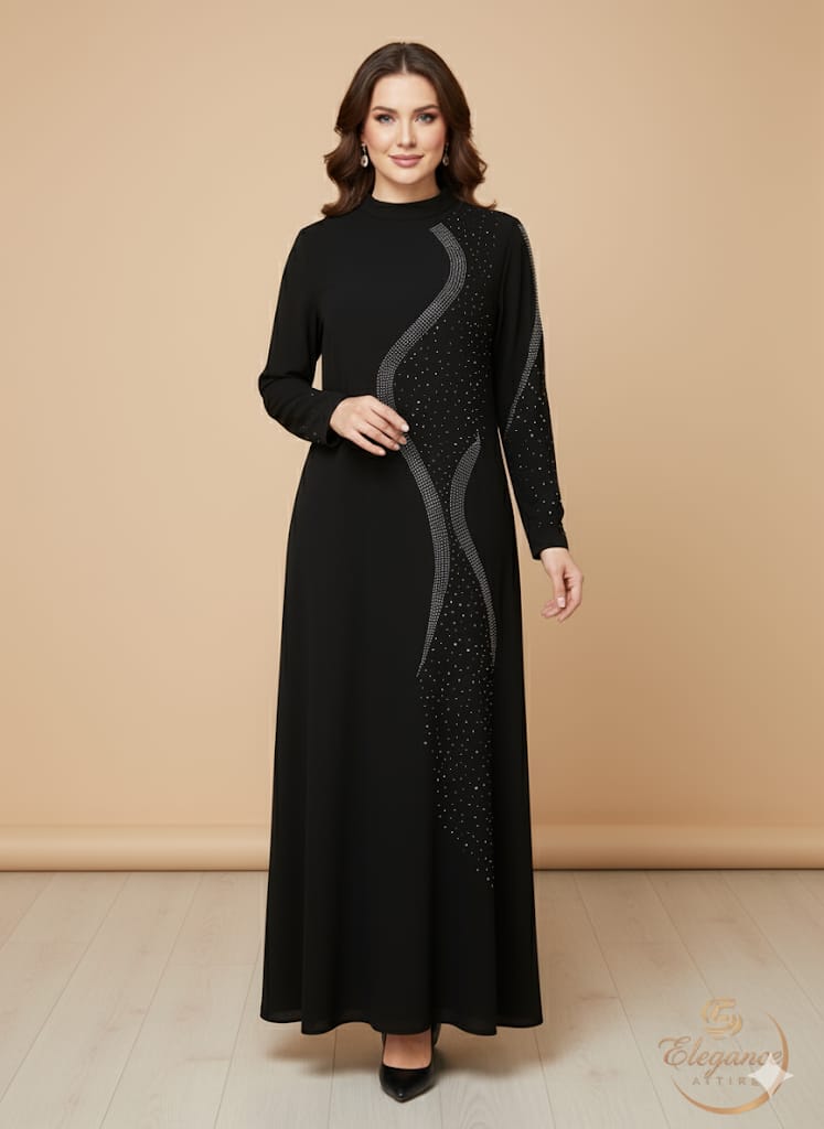 Timeless Turkish Elegance: The Embellished Gown - MDN-001